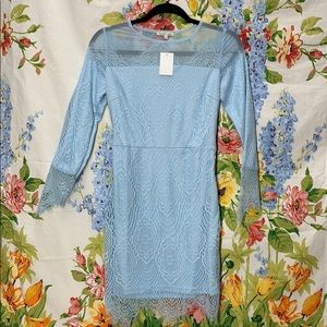 Charlotte Russe Lace Mini Dress with Sleeves